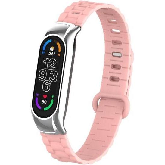 MU Style Classic Series Ersatz Armband (TPU Plastik, Mi Band 7), Uhrenarmband, Rosa