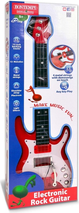 Produktbild Bontempi E-Gitarre Rot mit Gitarrengurt