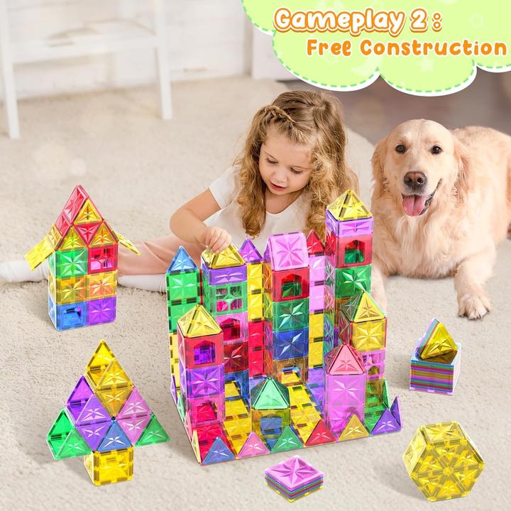 Produktbild Perbabe Magnetische Bausteine-Set mit 2 Autos