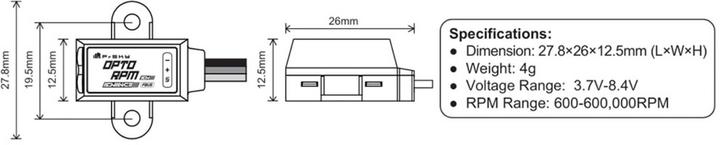 Actual product image FrSky RPM ADV Optical