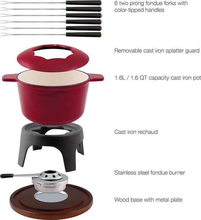 Image du produit Swissmar 11-teiliges Fondue Set "Sierra" (Fondue au fromage, Fondue au chocolat)