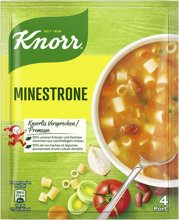 Immagine prodotto Knorr Sacchetto di minestrone, zuppa classica dall'Italia con verdure e fagioli fini, pasto pronto