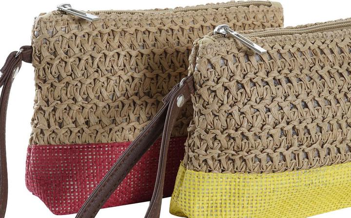 Produktbild DKD Home Decor Kulturbeutel Faser Gelb Blau Weiss Rot Beige 20 x 5 x 15 cm (4 Stücke)