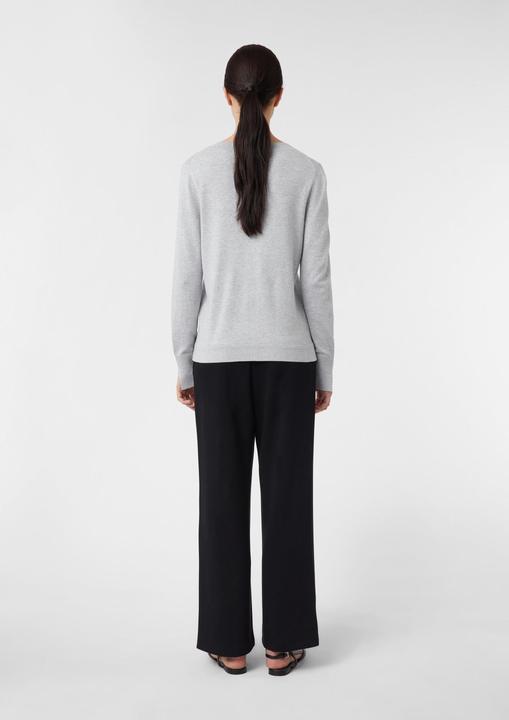 Produktbild Comma Strickpullover Strickpullover mit V-Ausschnitt und Rippdetails (38)