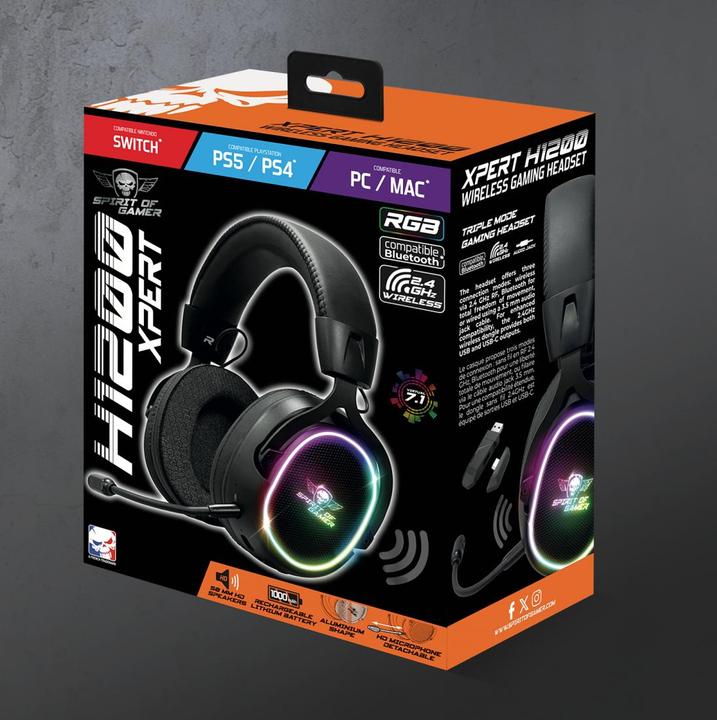 Actual product image Spirit Of Gamer XPERT H1200 wireless headset (Wireless)