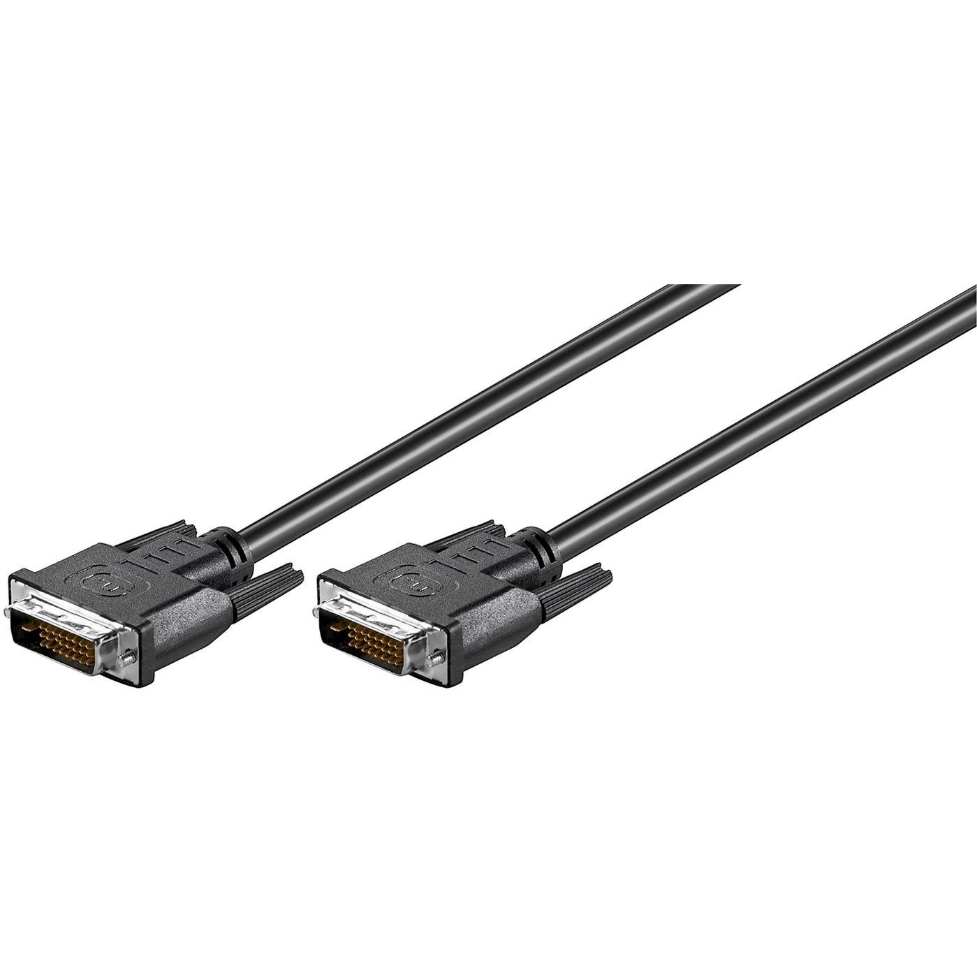 MicroConnect DVI-D (DL) 5m (5 m), Cavo video, Nero