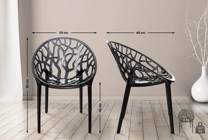 Actual product image CLP Stacking chair CRYSTAL, black