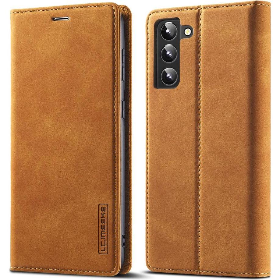 Thumbnail - Cover-Discount Galaxy S22+ - Stand Flip Case Hülle braun (Samsung Galaxy S22+), Smartphone Hülle, Braun