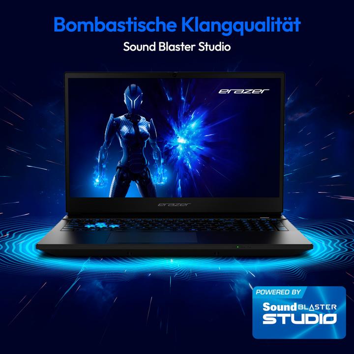 Immagine prodotto Erazer Deputy 15 P1 Core Gaming Laptop (15.60", 1000 GB, 16 GB, DE, Intel Core 7 250H)