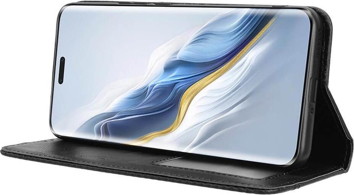 Produktbild Cover-Discount Honor Magic6 Pro - Vintage Flip Case Hülle schwarz (Honor Magic6 Pro)