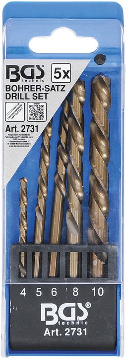 Actual product image BGS Drill Set | left cutting | 5 pcs. (4 - 5 - 6 - 8 - 10 mm)