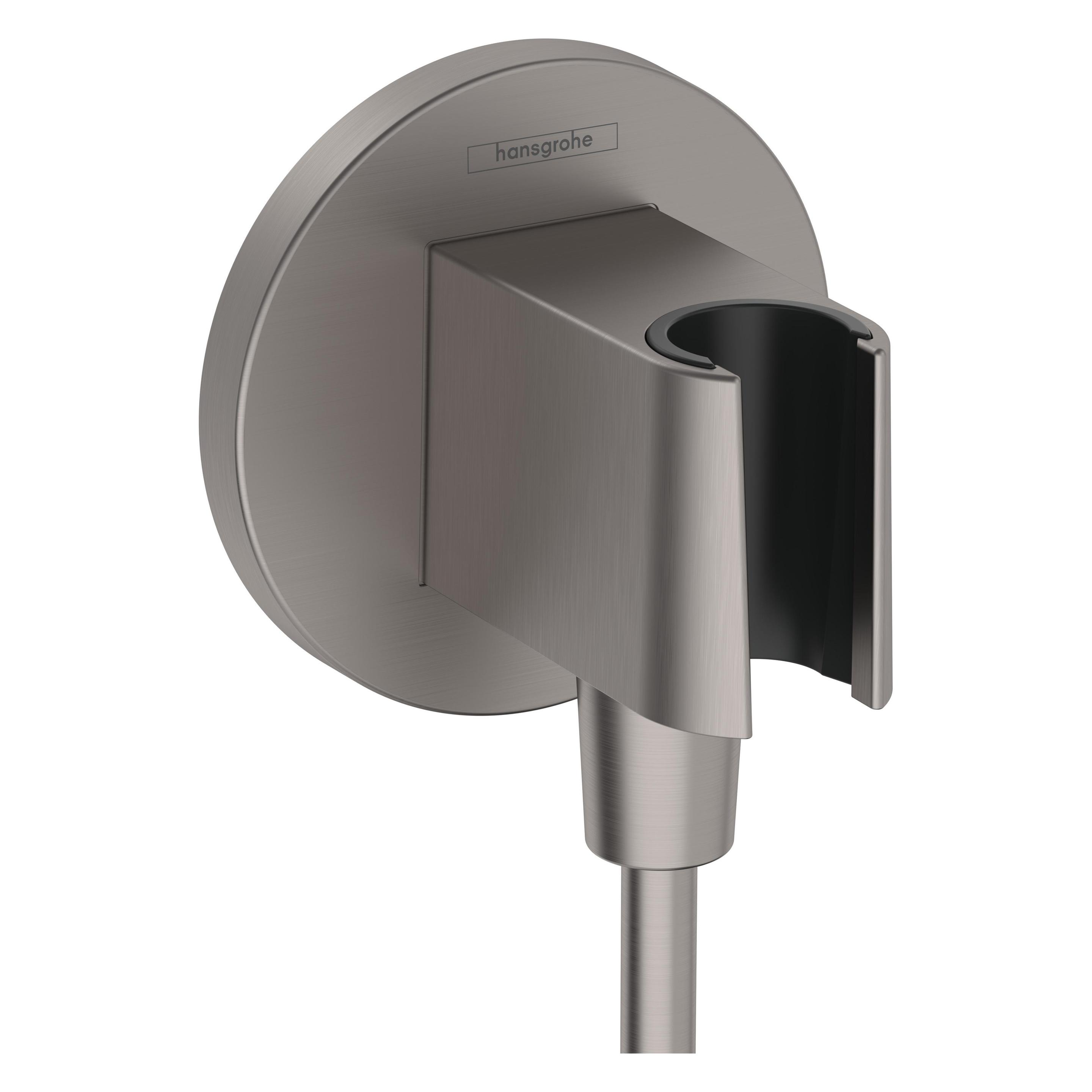 Hansgrohe, Douchesystemen, Hg Wandaansluiting FixFit S Met Douchehouder Geborsteld Zwart