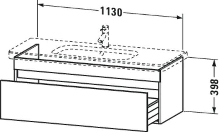 Produktbild Duravit Waschtischunterbau DURASTYLE 448x1130x398mm leinen