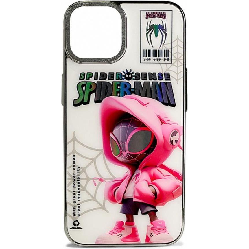 iLike Custodia in silicone per iPhone 12 PC Spider Sense (Apple iPhone 12), Cover smartphone