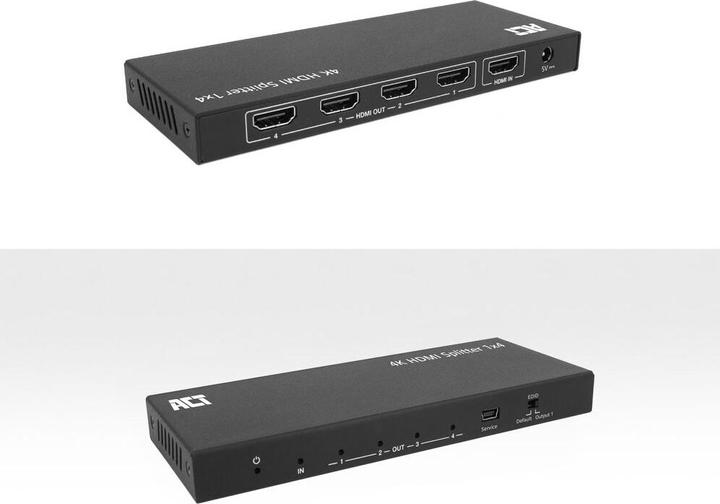 Actual product image ACT 4K HDMI splitter, 1 in 4 out, EDID support