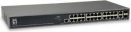 Image du produit LevelOne Commutateur Gigabit PoE administrable 26 ports L3 Lite 24 sorties PoE 370W 2 x SFP/RJ45 Combo (26 ports)