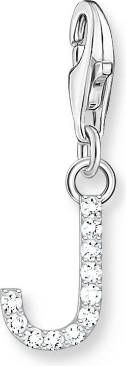 Produktbild Thomas Sabo Charm-Anhänger Buchstabe J mit Weissen Steinen Silber (925er Silber)