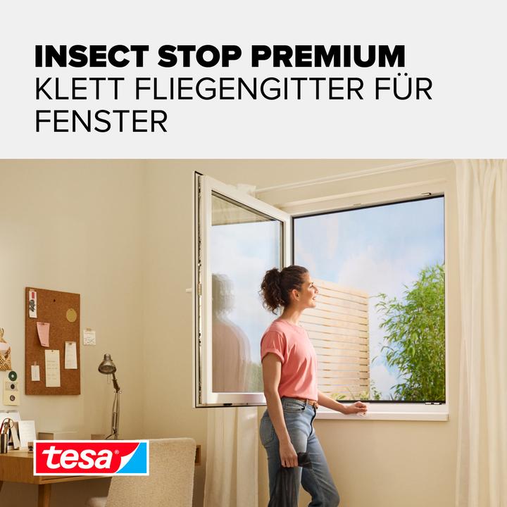 Image du produit tesa Moustiquaire COMFORT pour fenêtres, avec bande Velcro, autocollante, sans perçage (130 x 150 cm)