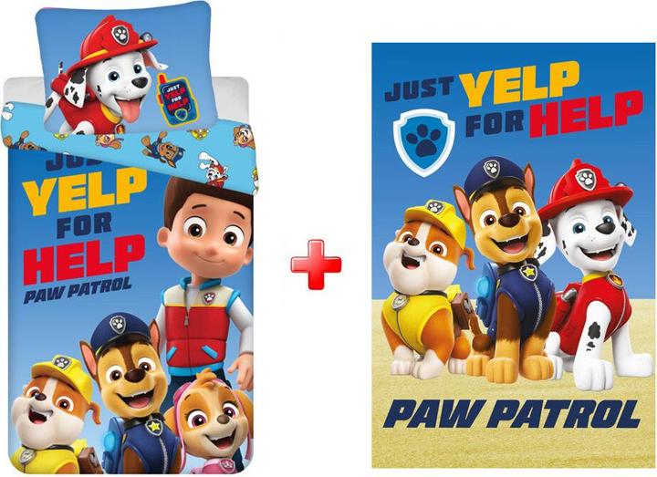 Paw Patrol Bettwäsche- und Fleece-Decken-Set (140 x 200 cm)