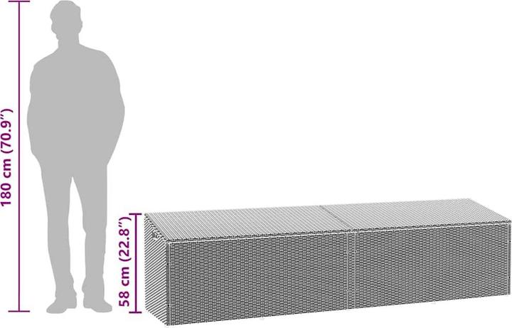 Actual product image vidaXL Garten-Aufbewahrungsbox