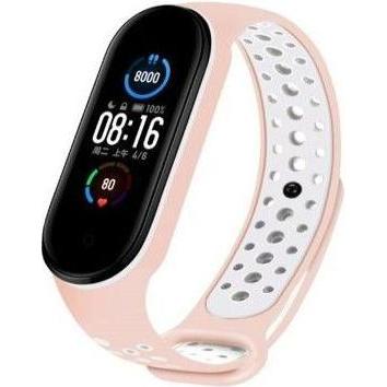 iLike Cinturino in silicone per Xiaomi Mi Band 5 Dots (Silicone), Cinturini per orologi, Pink