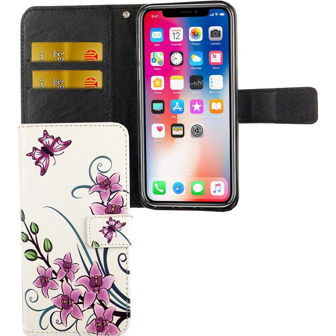 König Design Hülle Handy Schutz für Apple iPhone XS Case Cover Tasche Wallet Etui Handyhülle (Apple iPhone XS), Smartpho...