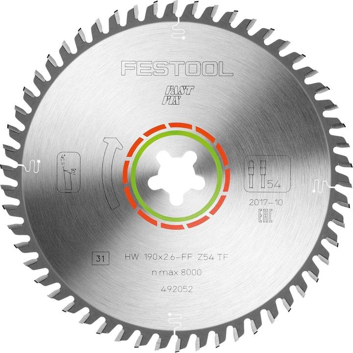 Actual product image Festool Circular saw blade HW 190x2,6 FF TF54