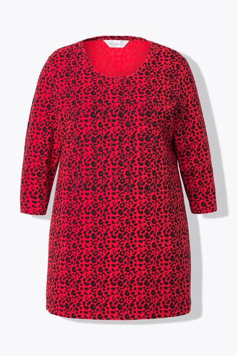 Produktbild Miamoda Longshirt, Leomuster, Glitzer-Statement, 3/4-Ärmel (46)