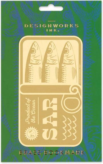 Actual product image Designworks Brass Bookmark - Sardines