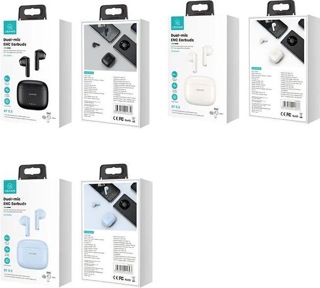 Image du produit PhoneLook USAMS Dual-mic ENC Earbuds écouteurs sans fil Bluetooth 5.3 avec suppression du bruit (ANC, 7 h, Sans fil)