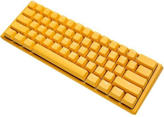 Produktbild Ducky One 3 yellow mini gaming keyboard, RGB LED - MX-Clear (DE, Kabelgebunden)