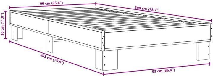 Image du produit vidaXL Bettgestell (90 x 200 cm)