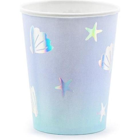 Partydeco, Stoviglie usa e getta, Bicchieri di carta Narwhal, mix, 220ml (1 pkt / 6 pz.)