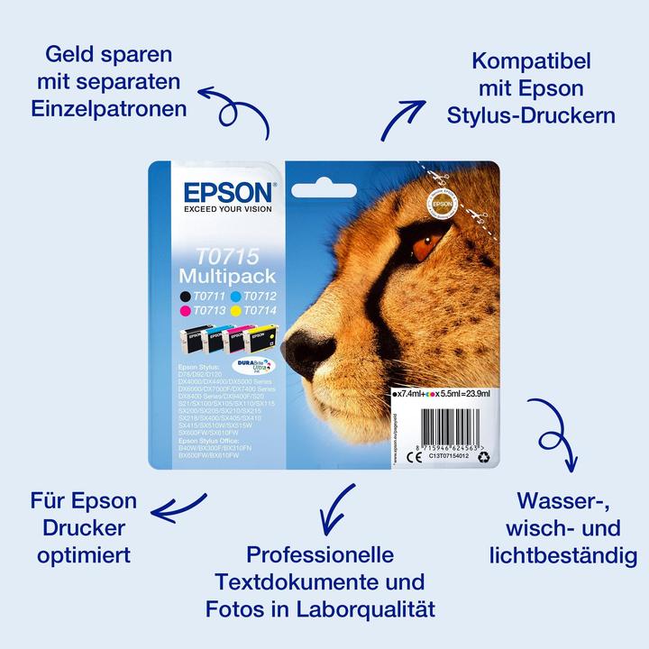 Immagine prodotto Epson T0715 DuraBrite Ultra (C, FC, M, Y)