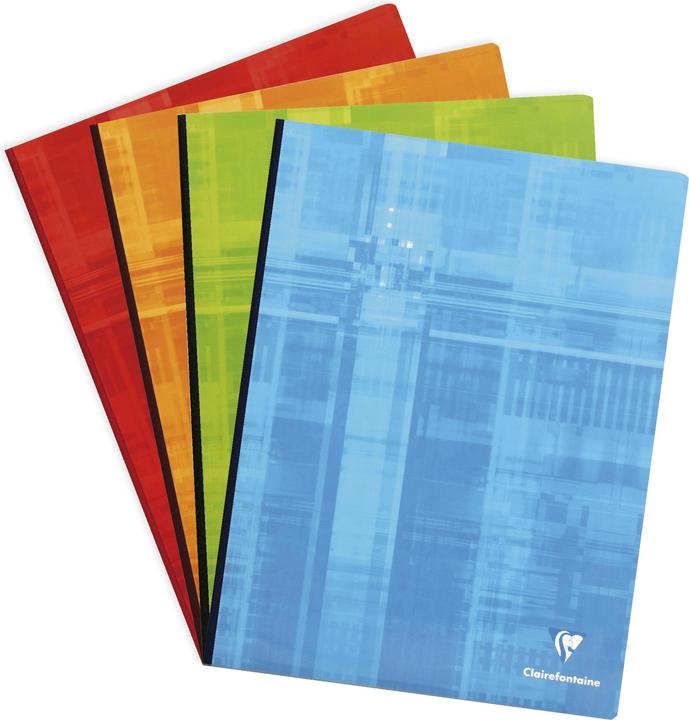 Image du produit Clairefontaine Cahier de notes avec dos en toile (A4+, Quadrillé, Couverture souple)