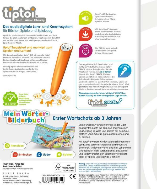 Produktbild tiptoi Mein Wörter-Bilderbuch Unterwegs (Deutsch, Katja Rau, Yvonne Follert)