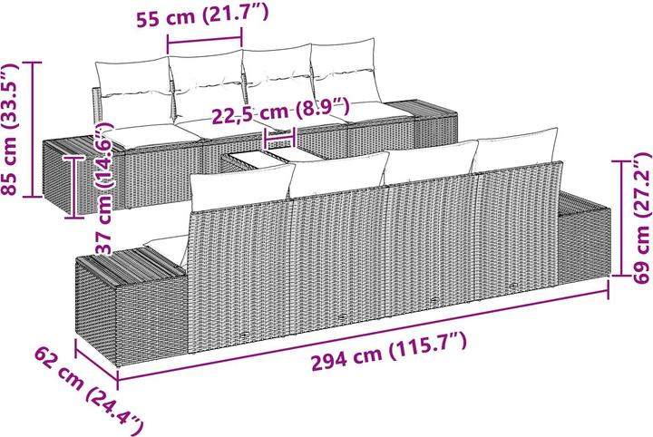 Produktbild vidaXL Garten-Sofa