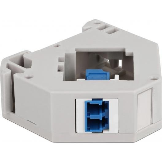 Thumbnail - Delock Hutschienenadapter mit Keystone LC Duplex Buchse zu LC Duplex Buchse blau, Elektronikkabel + Stecker, Blau