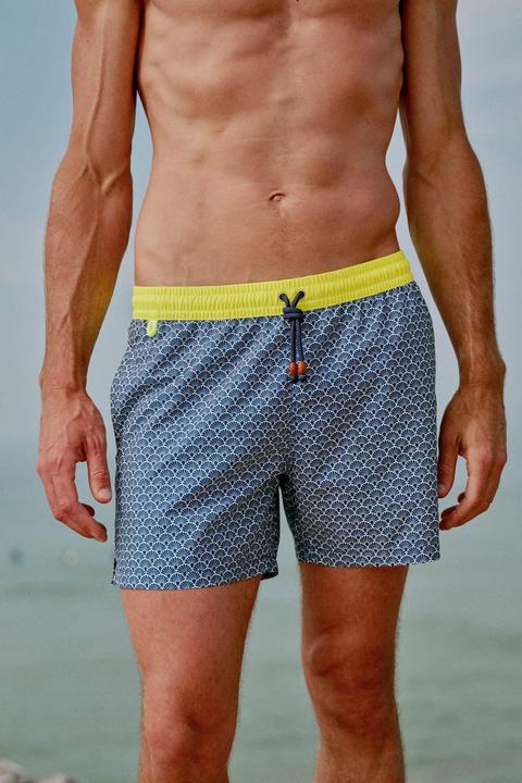 Hellgelb, Navy Blau, Orange