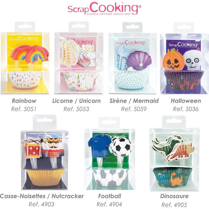 Produktbild ScrapCooking Muffinförmchen und Cake Toppers (5 cm)