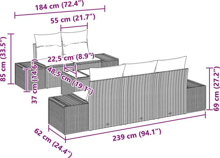 Produktbild vidaXL Garten-Sofa