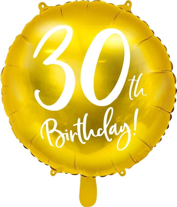 Produktbild Partydeco Ballon 30 Jahre Aluminium in Gold (1 x)