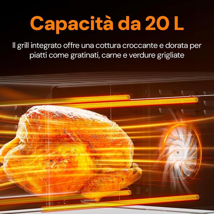 Immagine prodotto Avilia Magnetron con grill, 8 programmi preimpostati, funzione ECO e blocco sicurezza bambini (20 l)