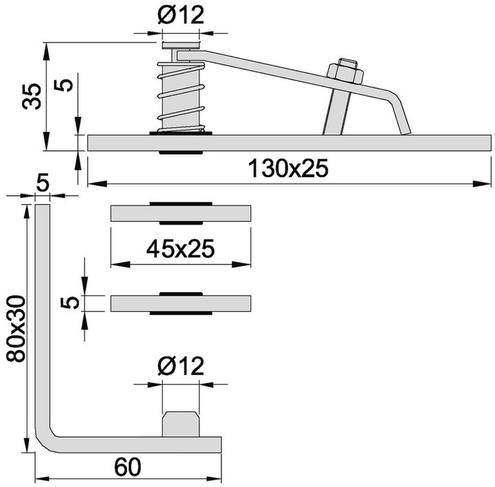 Produktbild Kws Dreh-Zapfenbänder (Balkontür, Eingangstür, Holztür, Zimmertür, Indoor)