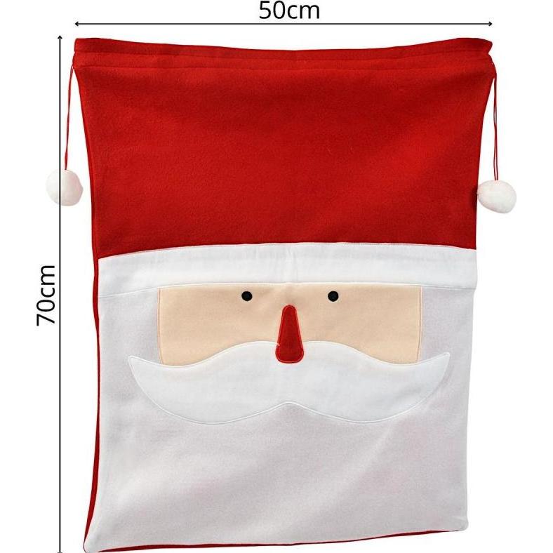 Atmosphera, Confezione regalo, świąteczny Worek Na Prezent 70x50cm Mica - Broda