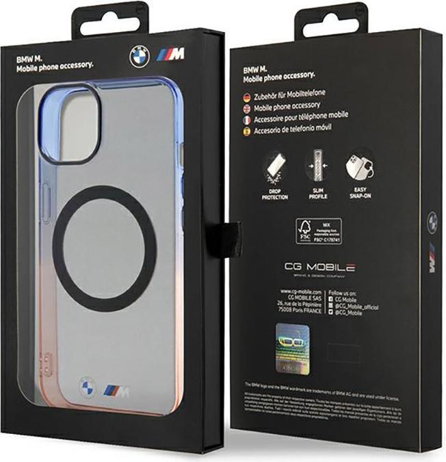Image du produit BMW Étui BMHMP14MHTGE iPhone 14 Plus 6.7" szary/grey hardcase gradient Bumper MagSafe (Apple iPhone 14 Plus)