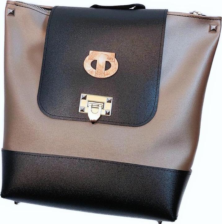 Actual product image Tooitaly Fashion Backpack Upcycling from Recycled PET Bottles from the Sea No.25 Hand Made in Ital