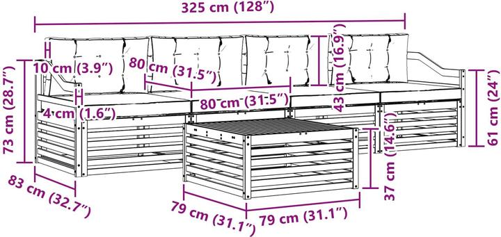Produktbild vidaXL Outdoor-Sofa