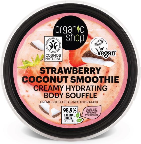 Image du produit Organic Shop Souffle crémeux hydratant pour le corps à la fraise et à la noix de coco 250ml (Crème pour le corps, 250 ml)