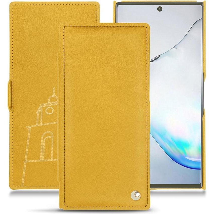 Noreve Lederschutzhülle horizontal (Samsung Galaxy Note 10+), Smartphone Hülle, Orange